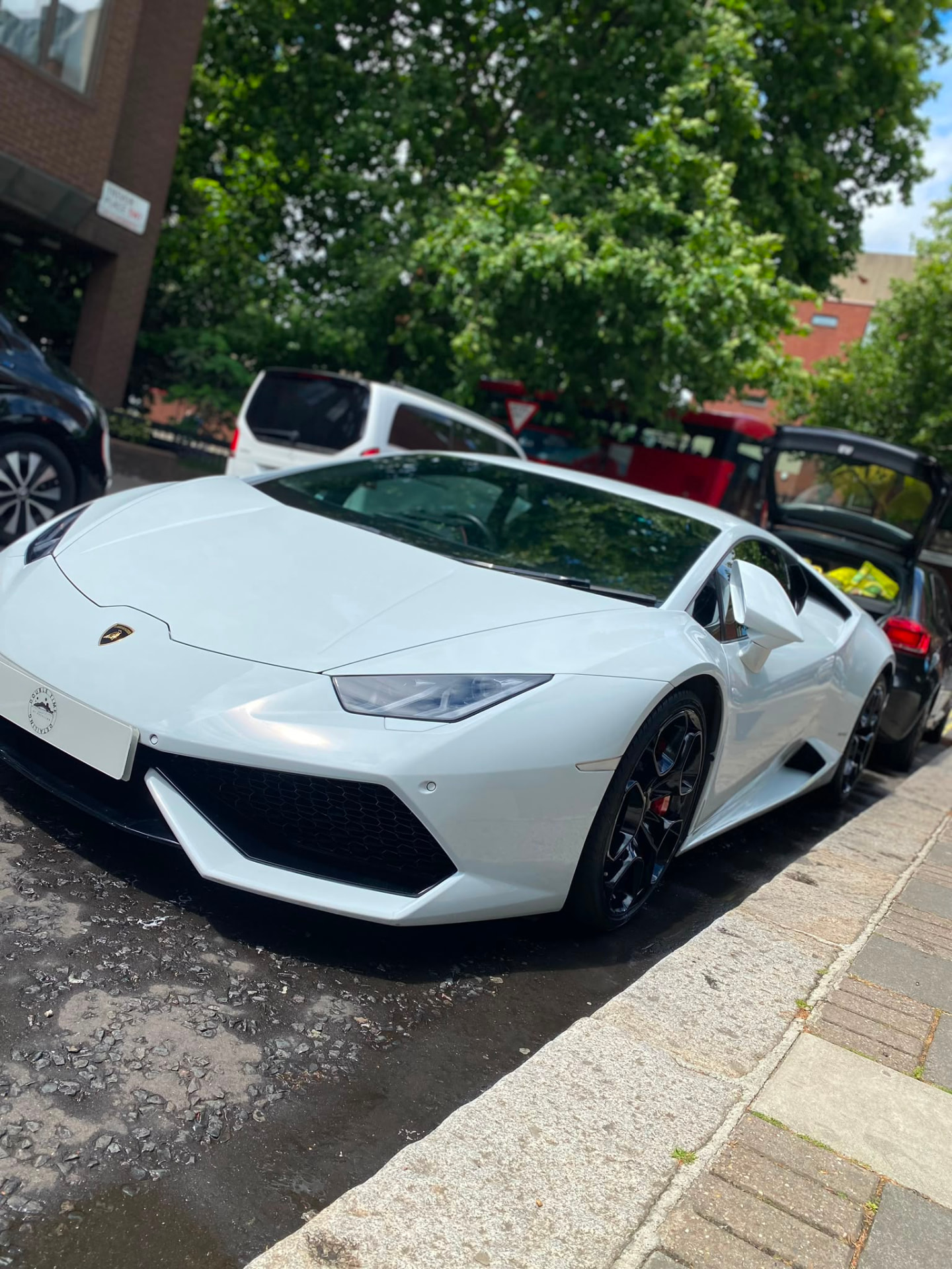 White Lamborghini Huracán detailed by DT Detailing in London